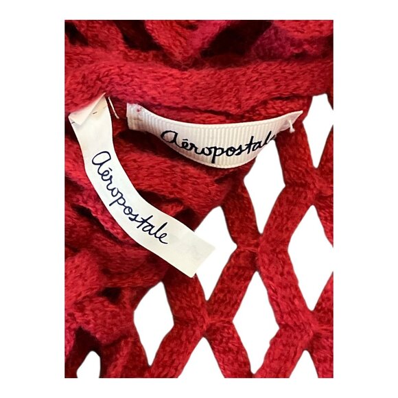 Set of 2 Aeropostale Knit Mesh Tube Scarves – Reddish/Pink & Dark Blue – 34 x 17 - Picture 3 of 4